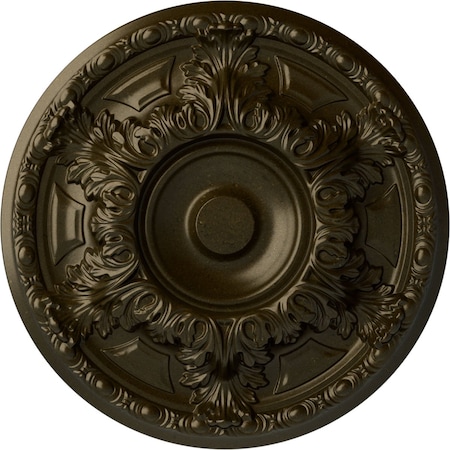 Ekena Millwork Granada Ceiling Medallion (Fits Canopies up to 7 1/8"), Hand-Painted Green Gold, 19"OD x 1 1/2"P CM19GAGGS